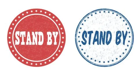 Stand by stamps Stock Illustration