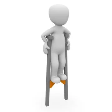 Stand on stilts Stock Illustration