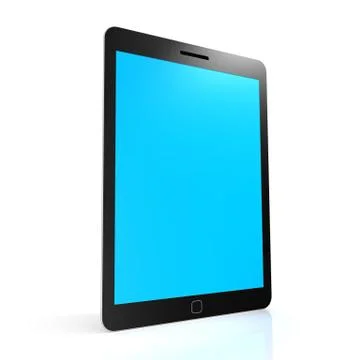 Stand tablet with blue screen Stock Illustration