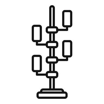 Stand thread icon outline vector. Factory cotton 스톡 일러스트