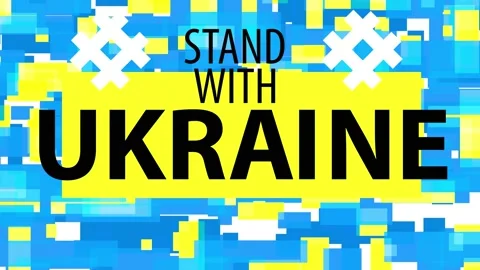 Stand with Ukraine animation. Stock Footage 199392431