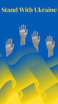 Stand With Ukraine flag Stock Illustration