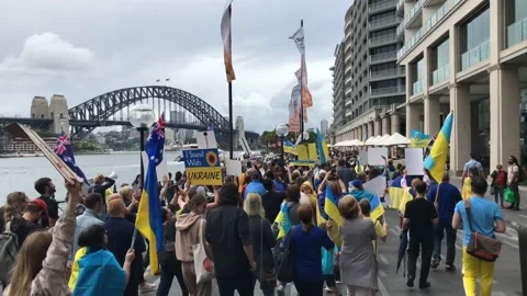 Stand with Ukraine protest Видео 172399005