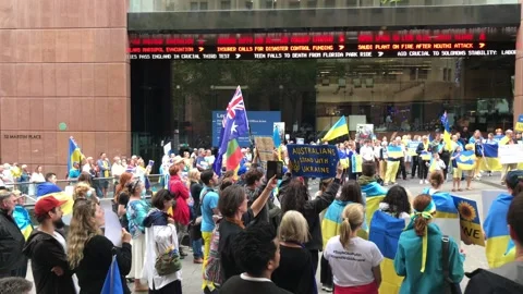 Stand with Ukraine protest Stock-Footage 172400005