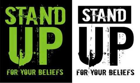 Stand up for your beliefs Stock Illustration