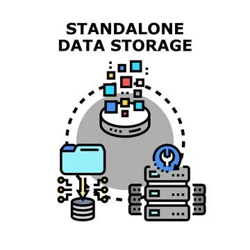 Standalone data storage concept vector illustration Stock Illustration