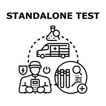 Standalone medical testing process concept illustration 스톡 일러스트