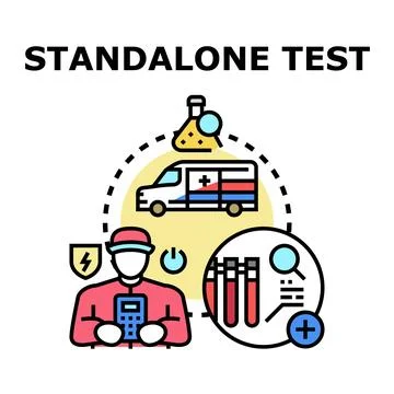 Standalone medical testing process concept illustration Stock Illustration
