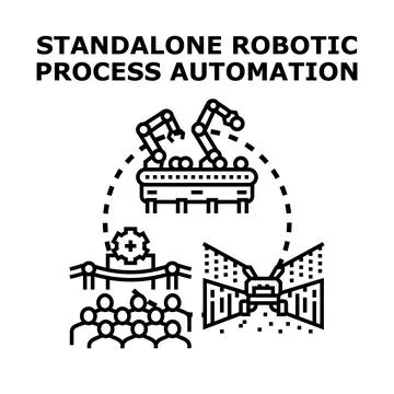 Standalone robotic process automation industry solutions Illustrazione stock