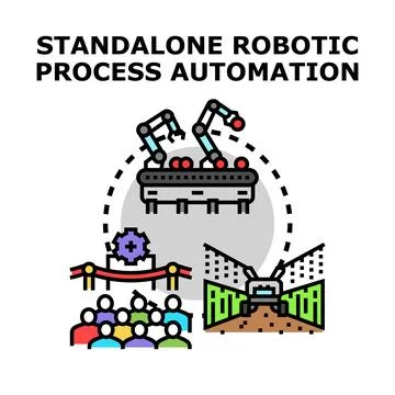 Standalone robotic process automation industry solutions Illustrazione stock