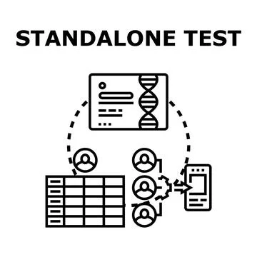 Standalone test analyzing genetic data and user interactions Stock Illustration