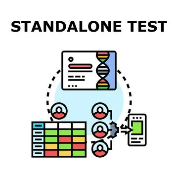 Standalone test analyzing genetic data and user interactions Illustrazione stock