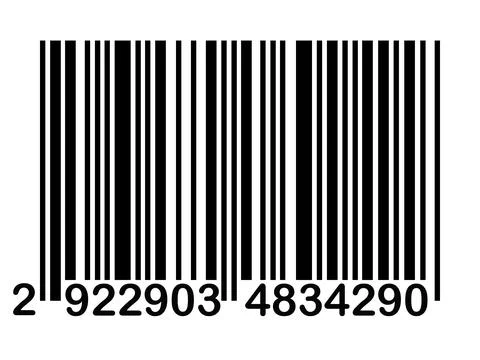 A Standard Barcode Against A White Background 스톡 일러스트