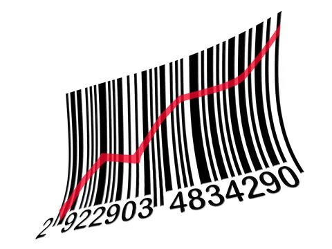 A Standard Barcode Against A White Background Stock-Illustration