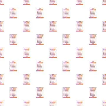 Standard checklist document seamless pattern for quality control Ilustração Stock
