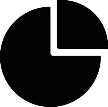 Standard circular pie chart business icon Stock Illustration