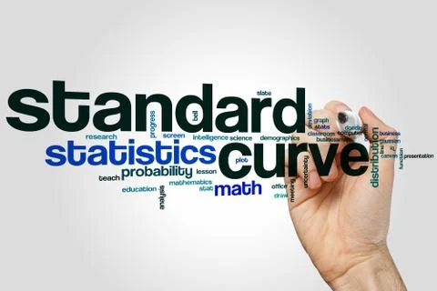 Standard curve  word cloud 写真素材