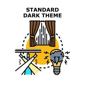 Standard dark theme user interface concept Stock Illustration