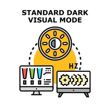 Standard dark visual mode concept illustration イラスト素材
