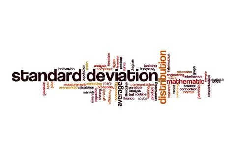 Standard deviation cloud concept Illustrazione stock