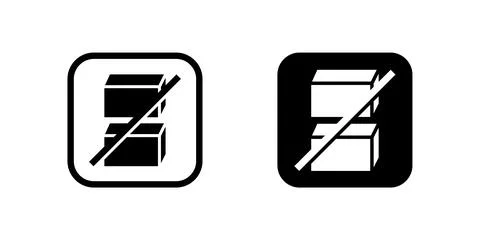 Standard do not stack symbol icons, vital for packaging and logistics to pr.. Illustrazione stock