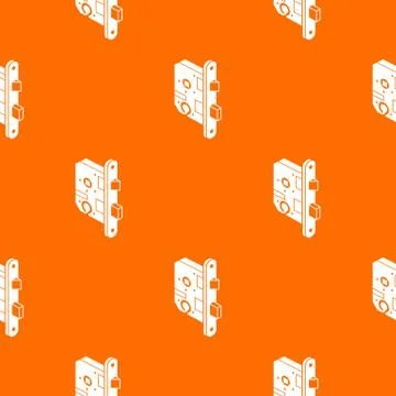 Standard door lock pattern orange 스톡 일러스트