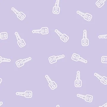 Standard english key line vector seamless pattern Stock Illustration