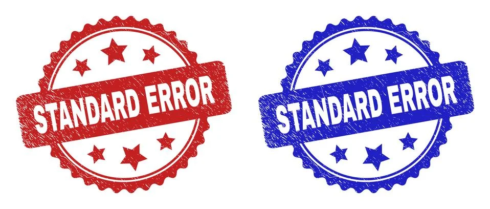 STANDARD ERROR Rosette Stamp Seals Using Grunge Surface Stock Illustration