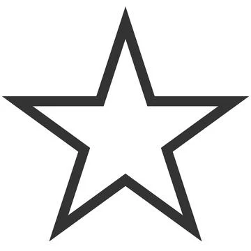 Standard five-pointed star. Star icon isolated on white background Stock Illustration