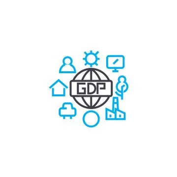 Standard of living vector thin line stroke icon. Standard of living outline Stock Illustration