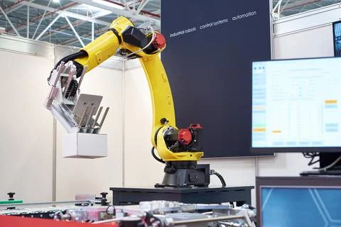 Standard multipurpose arm manipulator robot Stock Photos
