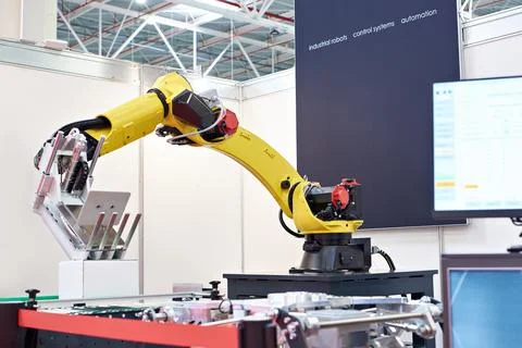 Standard multipurpose arm manipulator robot Stock Photos