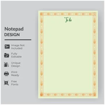 Standard Notepad Design Stock Illustration