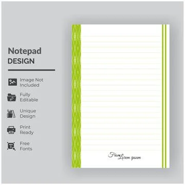 Standard Notepad Design Stock Illustration