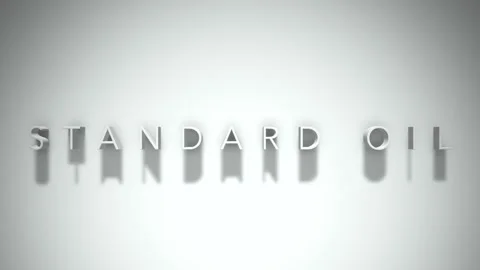 Standard oil 3D title animation white text on a white background Stock Footage 299429046