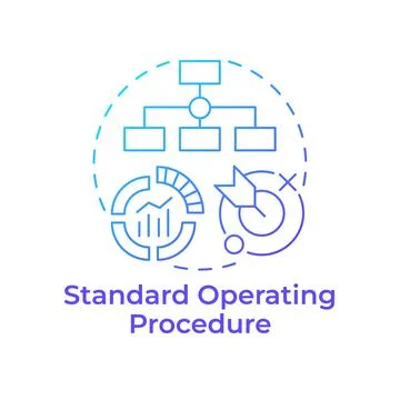 Standard operating procedure blue gradient concept icon Ilustración de archivo