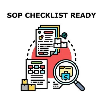 Standard operating procedure checklist ready for business task Stock Illustration
