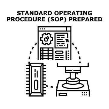 Standard operating procedure concept for business workflow Stock Illustration