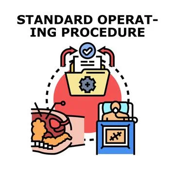 Standard operating procedure concept for medical surgery Stock Illustration