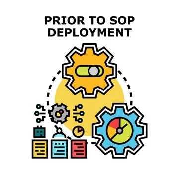 Standard operating procedure deployment vector concept illustration Stock Illustration
