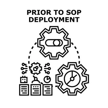 Standard operating procedure deployment vector concept illustration Stock Illustration