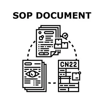 Standard operating procedure document processing and control Stock Illustration