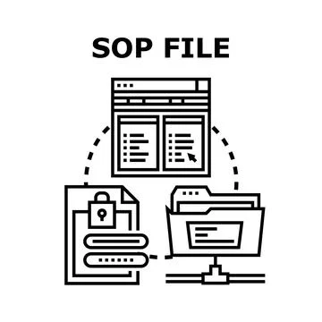 Standard operating procedure file management and security 库存插图