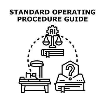 Standard operating procedure guide concept vector illustration Stock Illustration