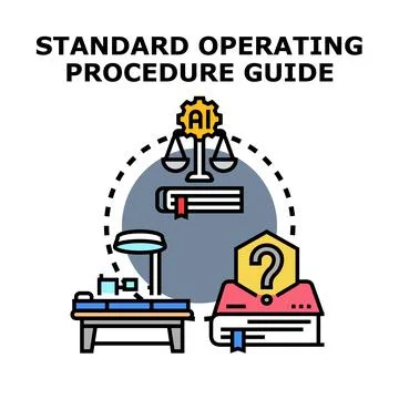 Standard operating procedure guide concept vector illustration Illustrazione stock