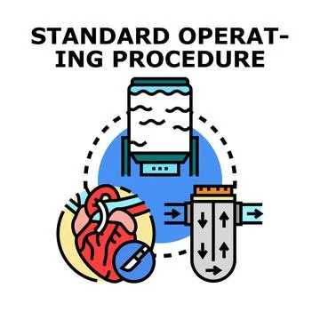 Standard operating procedure process planning flat line イラスト素材