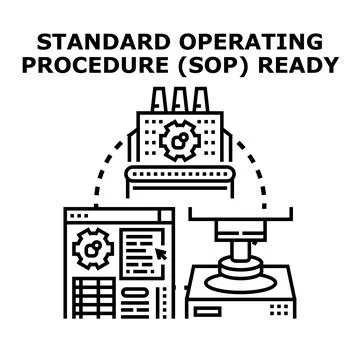 Standard operating procedure readiness for process automation Stock Illustration