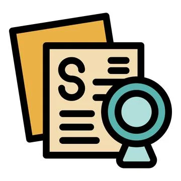 Standard operating procedures document is receiving an official company stamp Stock Illustration