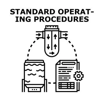 Standard operating procedures for process workflow management イラスト素材