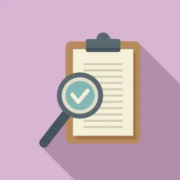 Standard policy icon flat . Quality compliance Stock Illustration